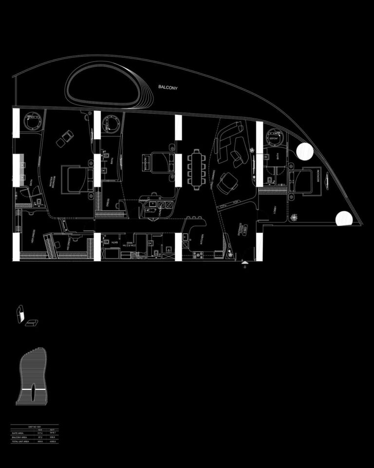 Floor plan in Bugatti Residences