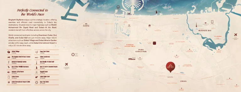 Master plan of Binghatti Skyflame 2